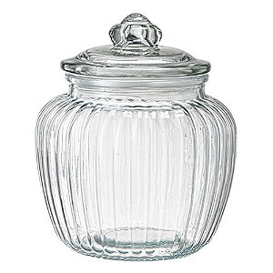PORTA MANTIMENTO EM VIDRO COM TAMPA HERMETICA 1,4L D10,4XA18CM