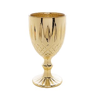 CJ 6 TAÇAS VIDRO P/ÁGUA GREEK DOURADO 345ml