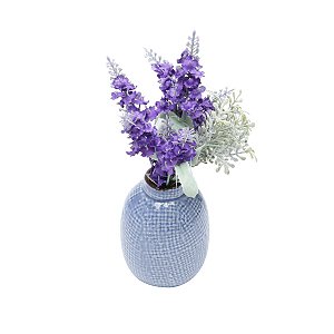 VASO DE CERÂMICA LUMINUS AZUL 7,5x10,7cm
