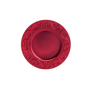 SOUSPLAT DE PLÁSTICO GARDEN VERMELHO 33cm