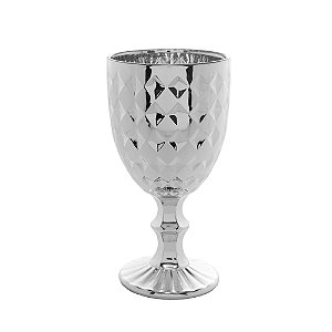 CJ 6 TAÇAS VIDRO P/ÁGUA ROMAN PRATEADO 345ml