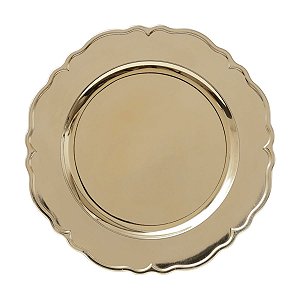 SOUSPLAT DE PLÁSTICO MOON DOURADO 36cm
