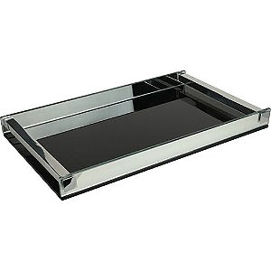 BANDEJA COSMOPOLIT RETANGULAR ESPELHAD ALCA ACO INOX 40X25X4