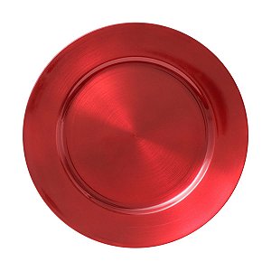 SOUSPLAT DE PLÁSTICO OPALA VERMELHO 33cm