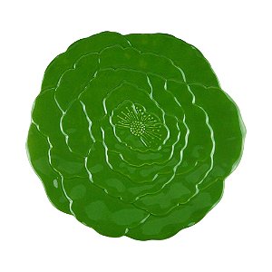 PRATO RASO PORCELANA ROSY VERDE 27cm