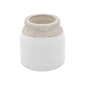 VASO DECORATIVO PORCELANA MARFIM 10x10cm