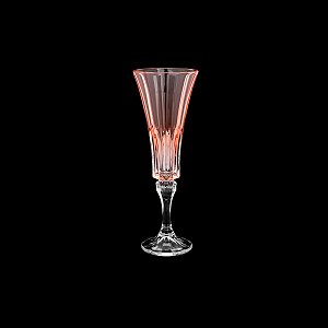 CJ 6 TAÇAS DE CRISTAL ECOLÓGICO P/CHAMPAGNE WELLINGTON ROSE QUARTZ 180ml