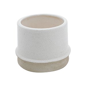 VASO DECORATIVO PORCELANA MARFIM 19x12cm