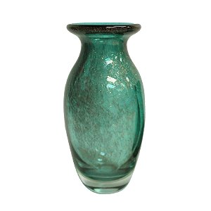 VASO GOLDEN EM VIDRO 6X6X15CM COR VERDE ESMERALDA