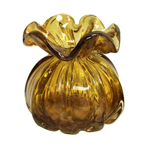 TROUXINHA GOLDEN EM VIDRO 11X11X14,5CM COR COR AMBAR