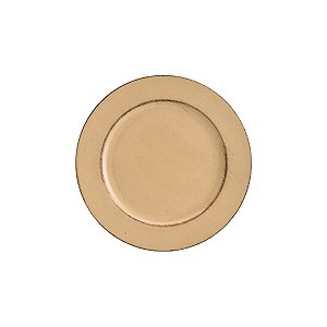 SOUSPLAT PATINADO DE PLÁSTICO OPALA BEGE 33cm