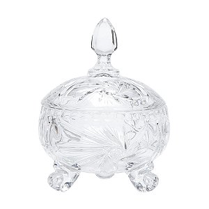 POTICHE DECORATIVO C/PÉ DE CRISTAL DE CHUMBO PRIMA 11x14,5cm