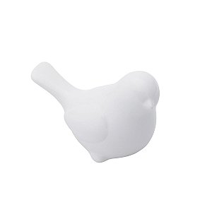PÁSSARO DECORATIVO DE CERÂMICA BRANCO 13x7x8,5cm