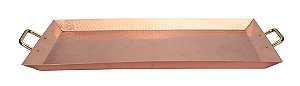 BANDEJA MARTELADO EM ACO INOX L50XP32XA2CM COR COBRE