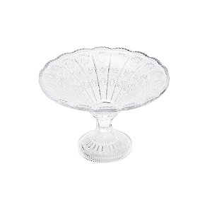 FRUTEIRA DE CRISTAL C/PÉ STARRY 20X15CM