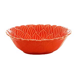 SALADEIRA PORCELANA DAISY CORAL 25x22x8cm