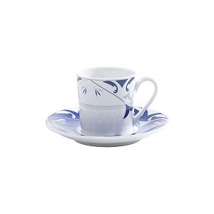 CJ 6 XÍCARAS DE PORCELANA P/CAFÉ C/PIRES LIMOGES ALLEGRO 120ml