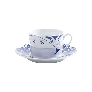CJ 6 XÍCARAS DE PORCELANA P/CHÁ C/PIRES LIMOGES ALLEGRO 220ml