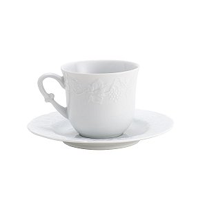 JG 6 XÍCARAS P/CHÁ C/PIRES DE PORCELANA LIMOGES VENDANGE