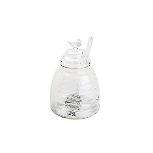 MELEIRA DE VIDRO BOROSSILICATO C/PEGADOR E TAMPA DE VIDRO 470ml