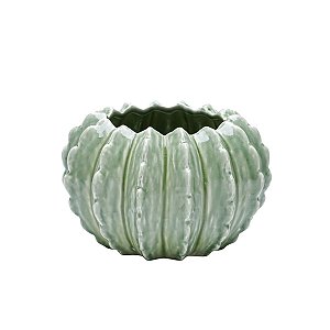 CACHEPOT DE CERÂMICA CACTOS VERDE 22,5x14cm