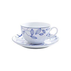CJ 6 XÍCARAS DE PORCELANA P/CHÁ C/PIRES LIMOGES AUTUMN TREE 200ml