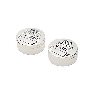 JG. 2 CAIXINHAS P/ DENTE E CABELO ROUND ABC DE ZINCO