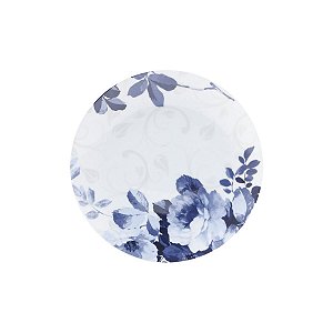 CJ 6 PC PRATOS DE PORCELANA P/SOBREMESA LIMOGES EDEN BLEU 21cm