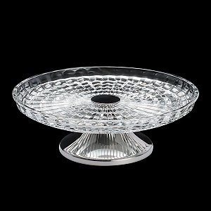 PRATO PARA BOLO DIAMOND INOX 30CM DIAMETRO