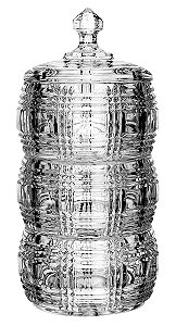 BOMBONIERE LIVERPOOL CRISTAL ECOLÓGICO COM 3 ANDARES 27.5CM