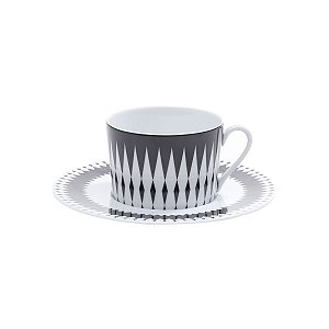 JG 6 XÍCARAS P/CHÁ C/PIRES DE PORCELANA