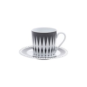 JG 6 XÍCARAS P/CAFÉ C/PIRES DE PORCELANA