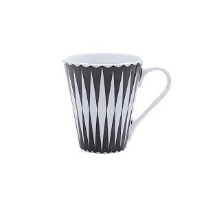 JG 6 CANECAS DE PORCELANA LIMOGES ALCHIME NOIRE 280ML
