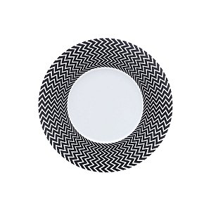 JG 6 PRATOS P/SOBREMESA DE PORCELANA LIMOGES ALCHIME NOIRE