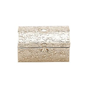 PORTA JÓIA RETANGULAR DE ZAMAC DOURADO 10,5CM