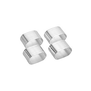 JG 4 ANÉIS P/GUARDANAPO DE AÇO INOX ELEGANCE