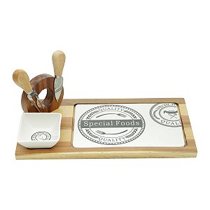CJ 4 PC P/QUEIJO DE MADEIRA SPECIAL FOODS