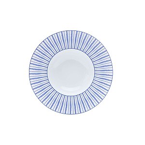 JG 6 PRATOS P/SOBREMESA DE PORCELANA LIMOGES BLUE DREAM 23CM