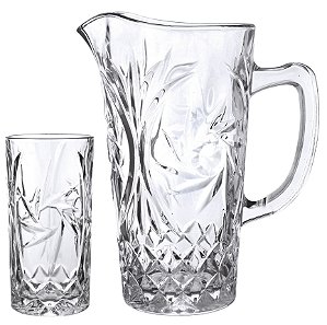 JG JARRA 1,4L E 6 COPOS 320ML HURRICANE CRISTAL ECOLÓGICO