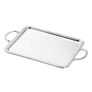 BANDEJA DE PRATA C/ALÇA CROISÉ 42X33CM