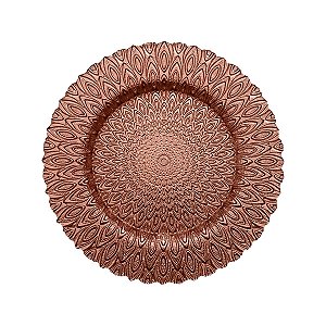 SOUSPLAT DE VIDRO BODRUM ROSÉ 33cm