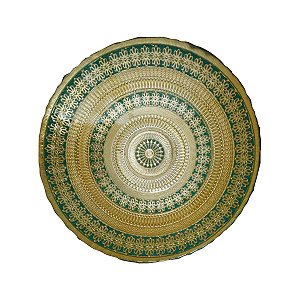 CENTRO DE MESA DE VIDRO ANCARA VERDE 33x33x9cm