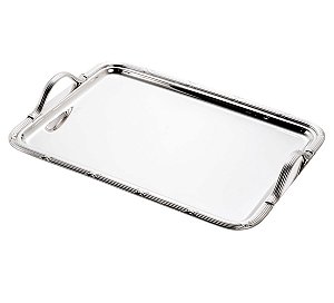 BANDEJA DE PRATA C/ALÇA CROISÉ 39X29CM