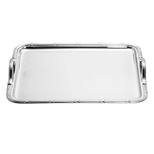 BANDEJA DE PRATA C/ALÇA CROISÉ 42X33CM