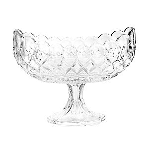 FRUTEIRA DE CRISTAL C/PÉ ANGÉLICA 27X15X21CM