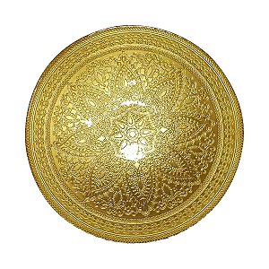 CENTRO DE MESA DE VIDRO CAPADÓCIA DOURADO 33x9cm