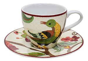 JG DE 12 PEÇAS PARA CAFÉ MELIA RED EM PORCELANA 75ML