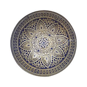 CENTRO DE MESA DE VIDRO CAPADÓCIA AZUL 33x9cm