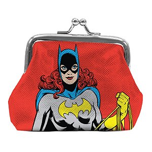 PORTA MOEDAS PVC DC BAT GIRL VERMELHO 9 X 8 X 1,5 CM