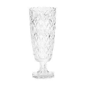 VASO DE CRISTAL C/PÉ ANGÉLICA 15X39,5CM